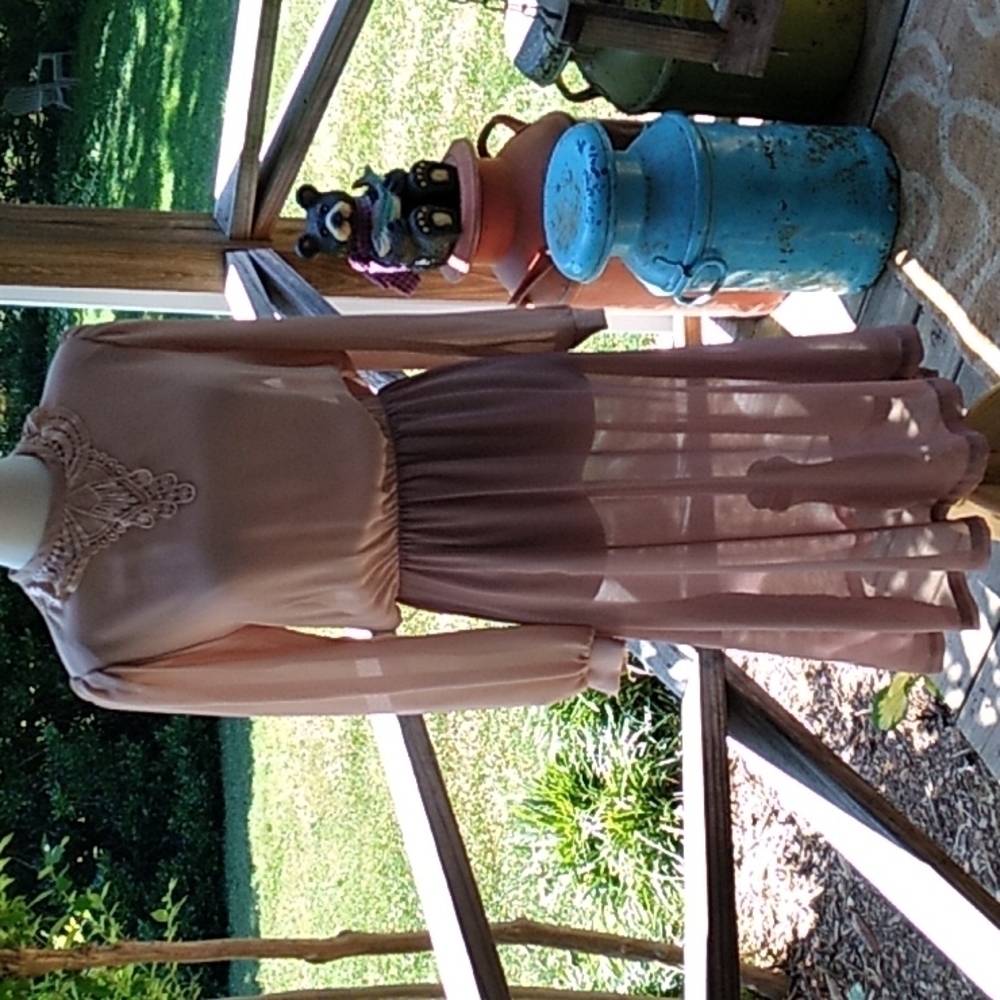 Vintage 1970s Union Made Usa Midi Dress